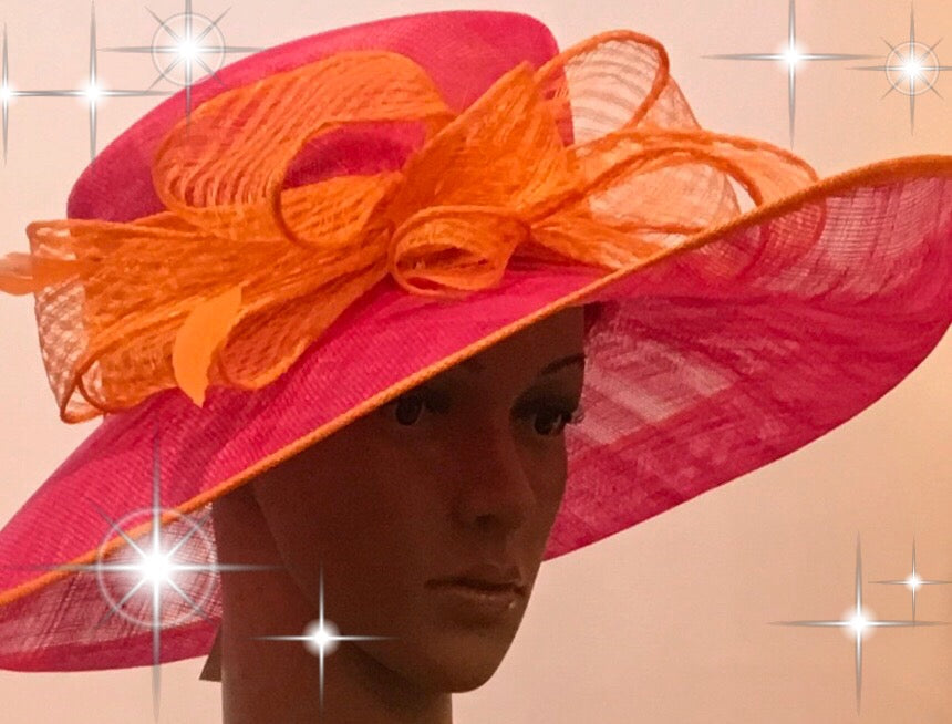 orange derby hat