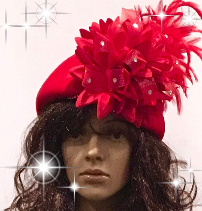 Red on sale pillbox hat