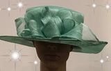 300-010  White Large Sinamay Bow Hat