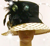 400-007 Black and Ivory Wool Hat