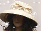 400-011 Ivory Wool Large Bow Hat